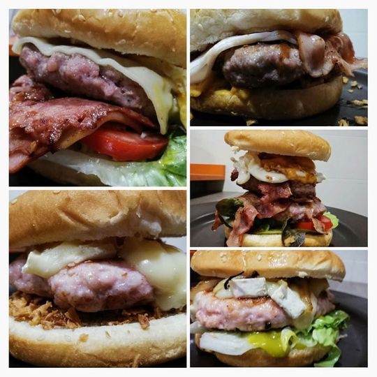 collage de hamburguesas